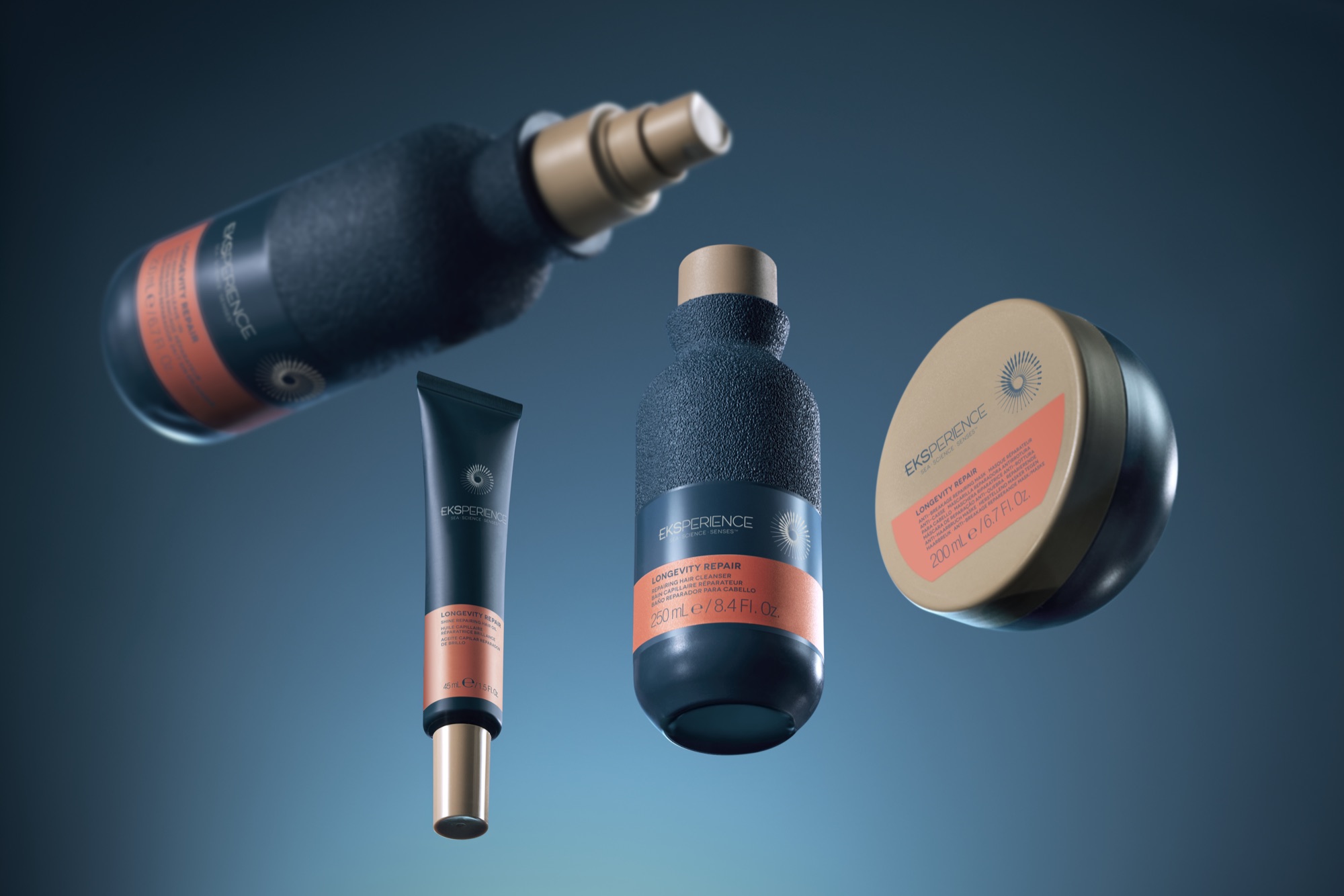 Productos Eksperience en una composición suspendida