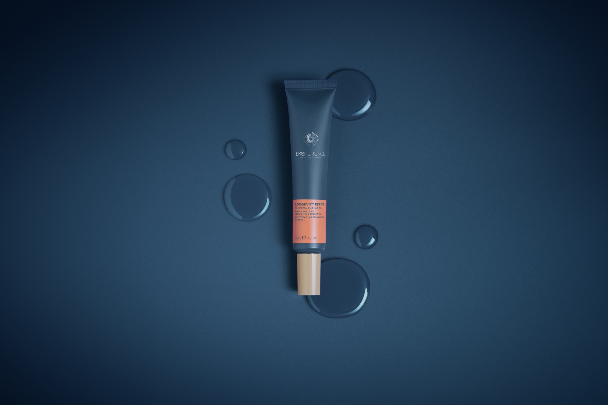 Producto Eksperience con gotas de agua
